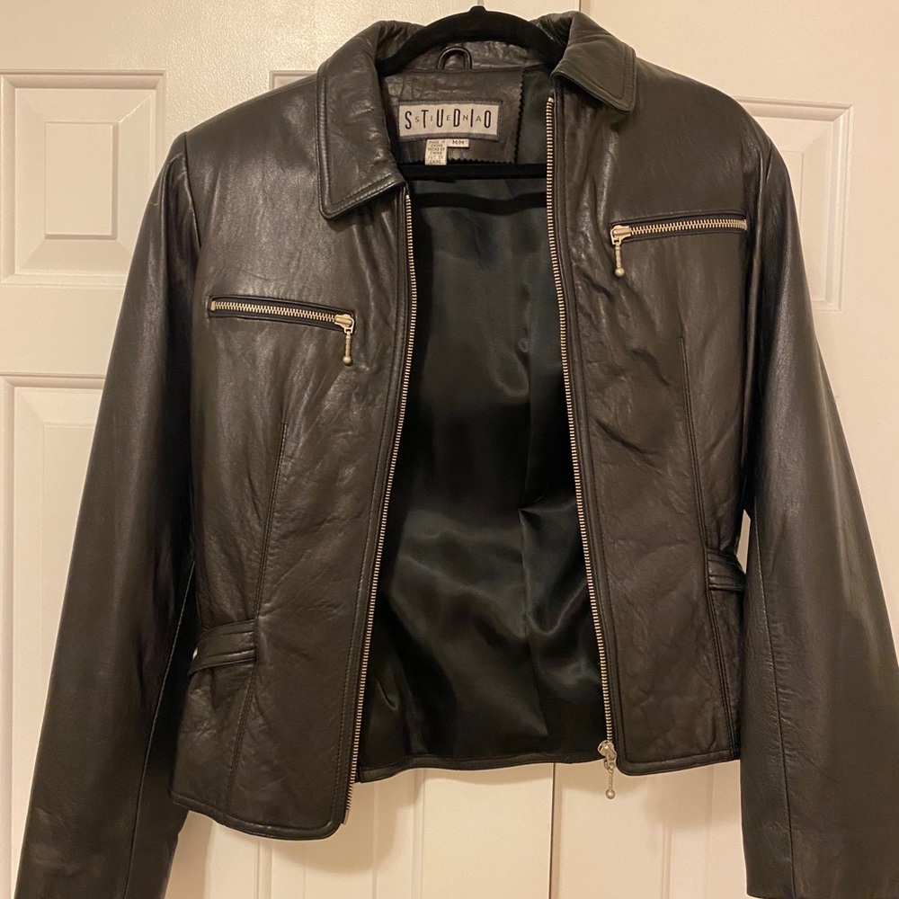 vintage leather jacket